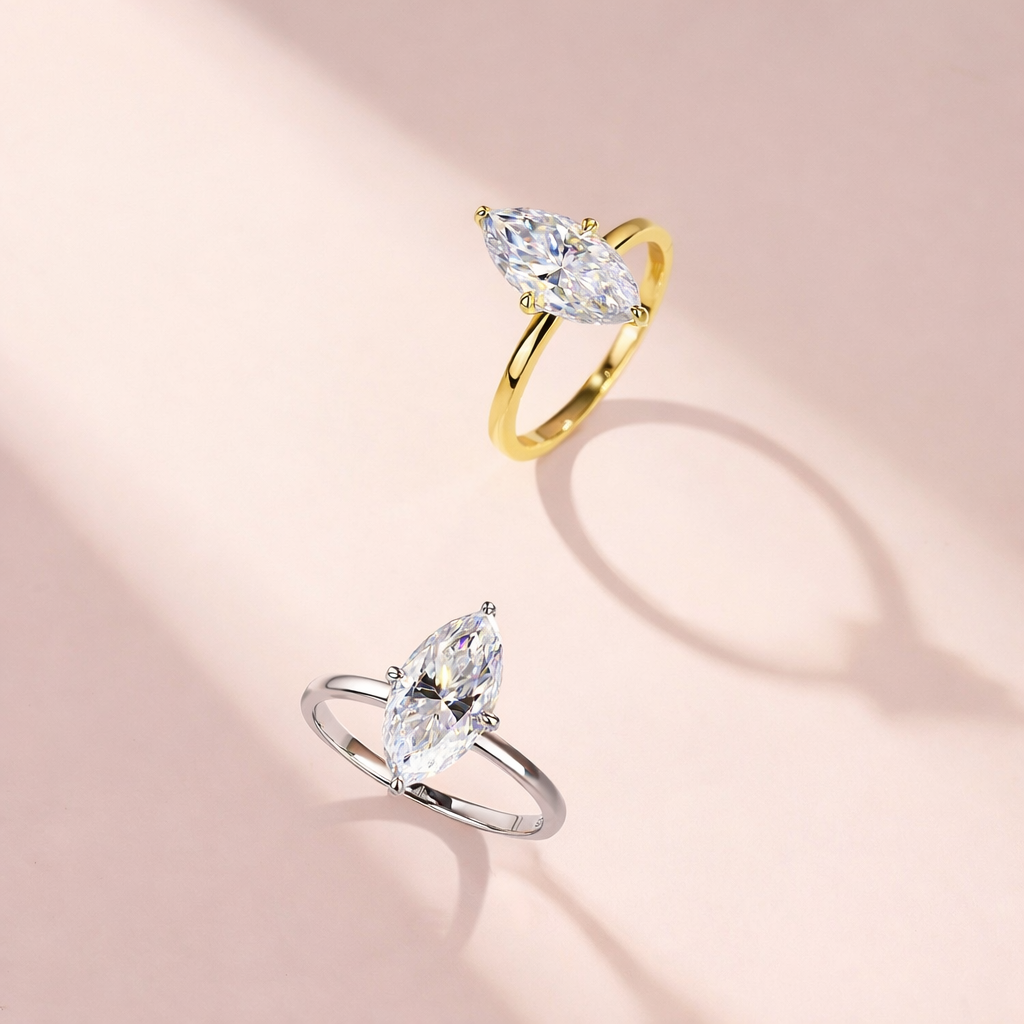 Grandeur™ Sorrento  Marquise Moissanite Ring
