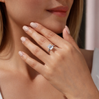 Grandeur™ Monza Emerald Moissanite  Ring