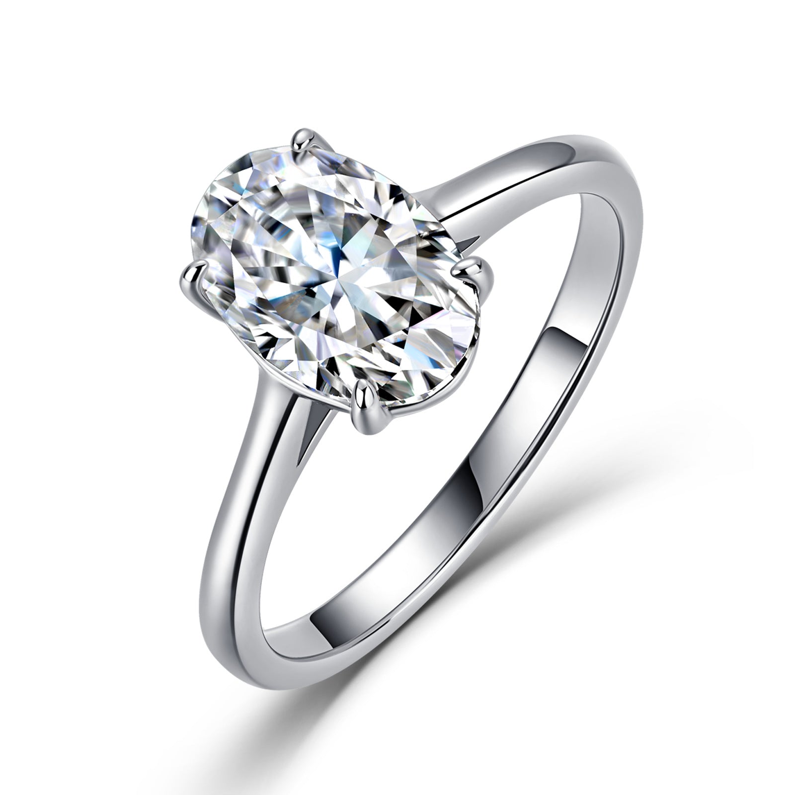 oval moissanite engagement ring 2.5 carat