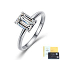 emerald cut moissanite engagement ring 3 carat