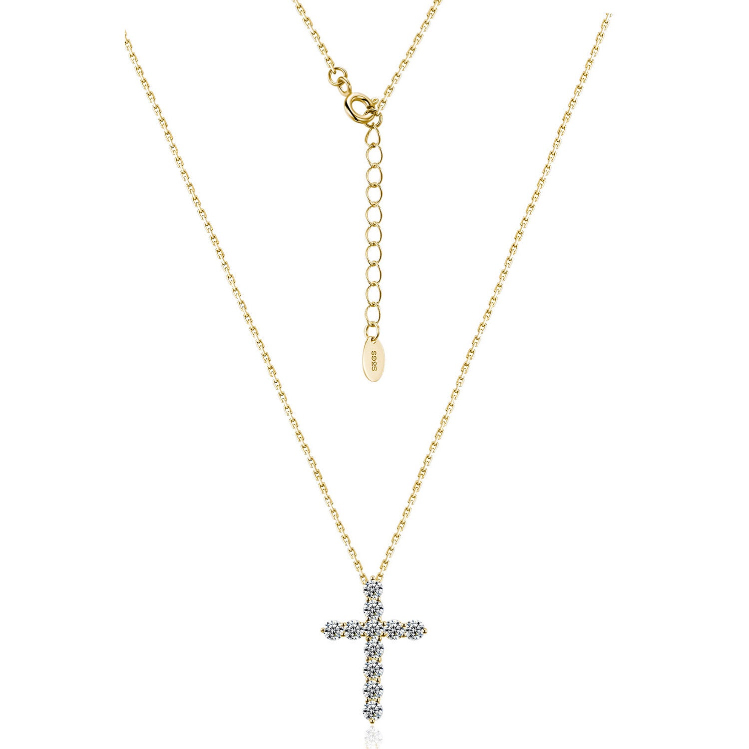 Grandeur™ BORDEAUX MOISSANITE CROSS