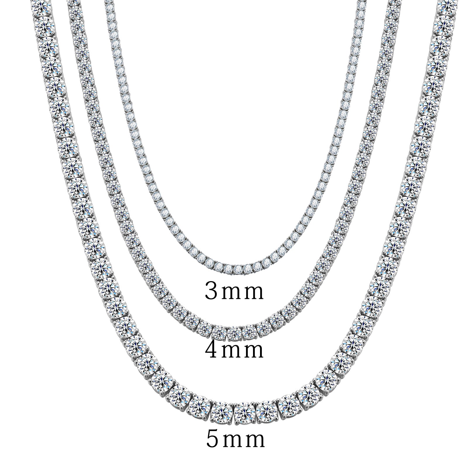 JIGrandeur™Chelsea Tennis Moissanite Necklace