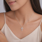 Grandeur™ BORDEAUX MOISSANITE CROSS